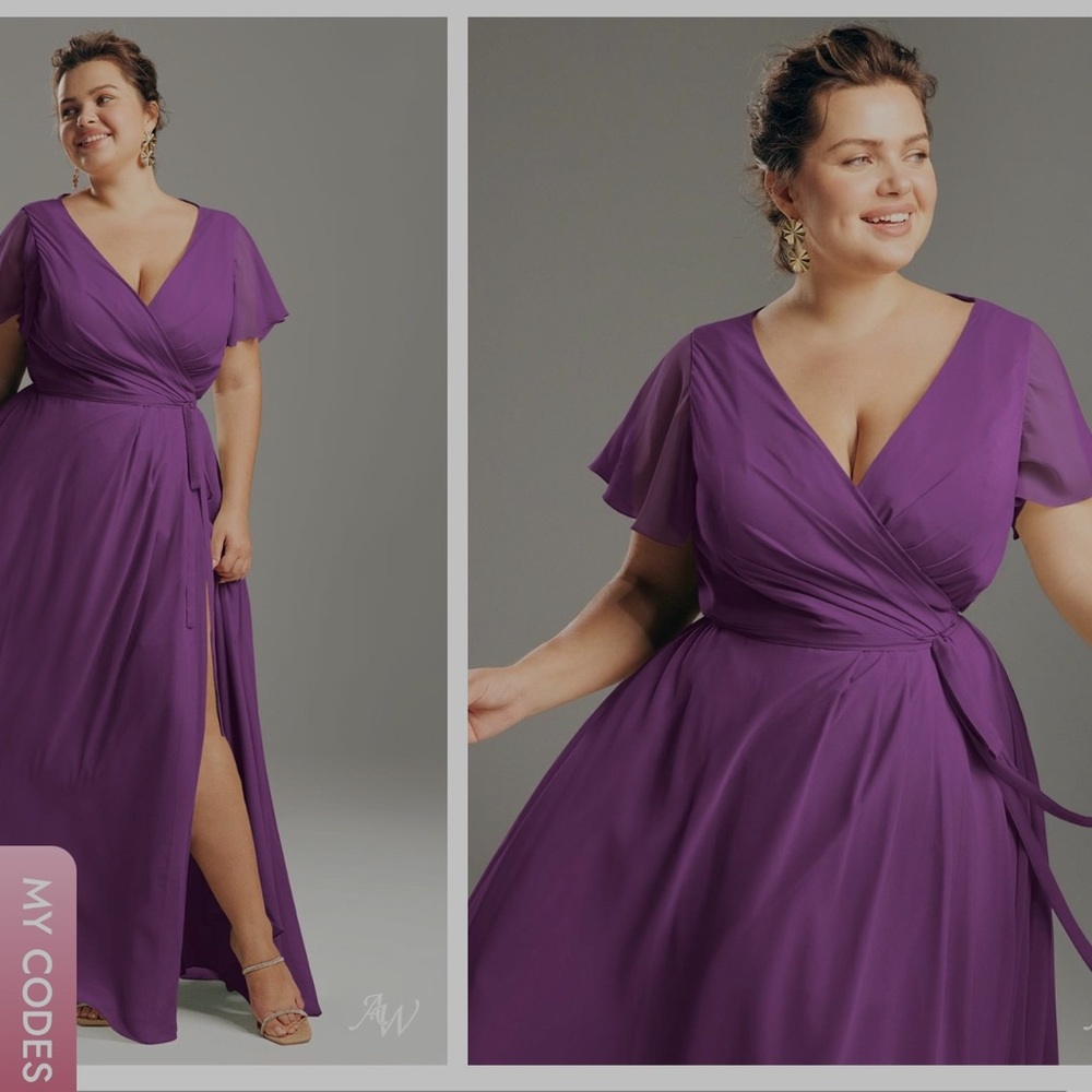Elegant Purple Wrap Dress